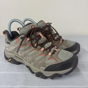 Women’s Merrell Moab 3 GORE-TEX Waterproof Leather Hiking Shoe Bungee Cord 8